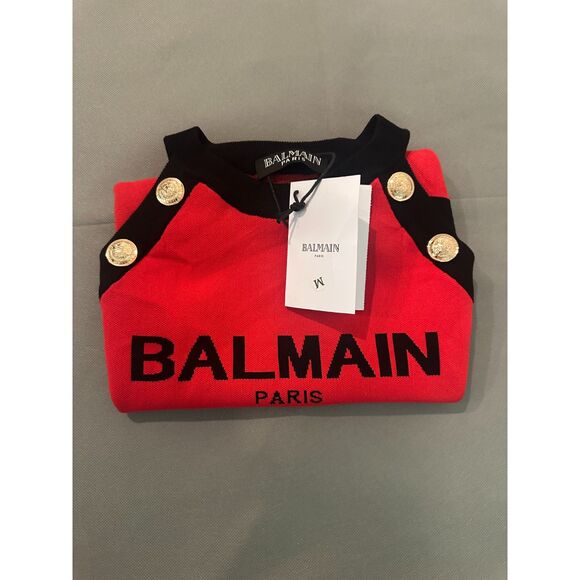 Balmain Paris Halter Top Sz M Button Accents & Logo Multicolor NWT MSRP $399 - Picture 10 of 10